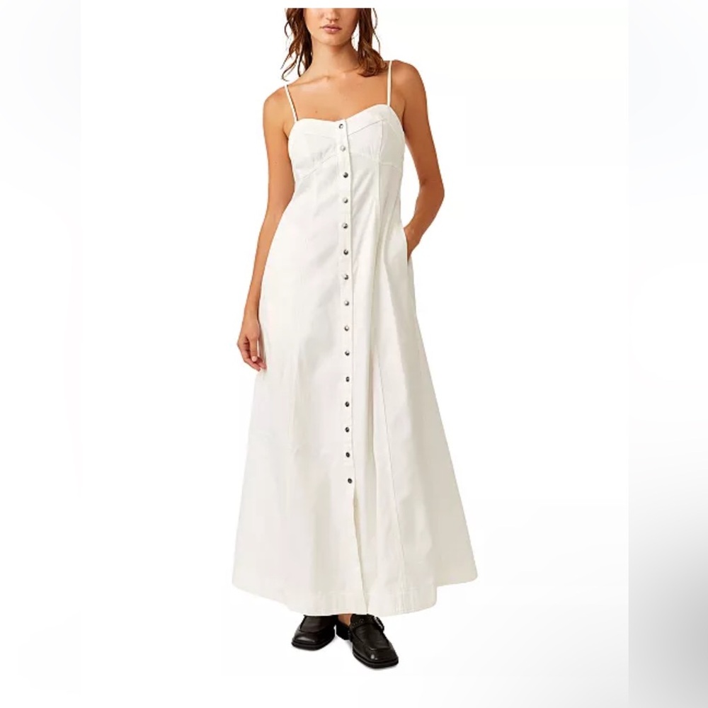 NWT Free People  Just Jill Cotton Maxi Dress